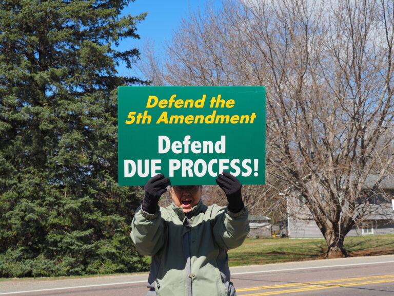 Protest Sign: Defend Due Process!