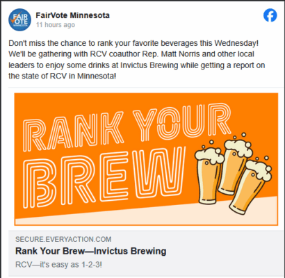 Rank Your Brew for Ranked Voting - at Invictus Brewing