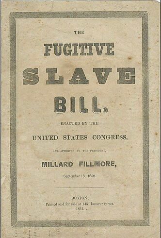 This printing of the Fugitive Slave Bill was sponsored by anti-slavery groups as a protest against the new law that required local and state authorities to assist slave owners in retrieving slaves