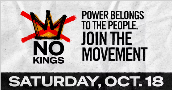Oct. 18, 2025 NO KINGS post for Indivisible North Metro