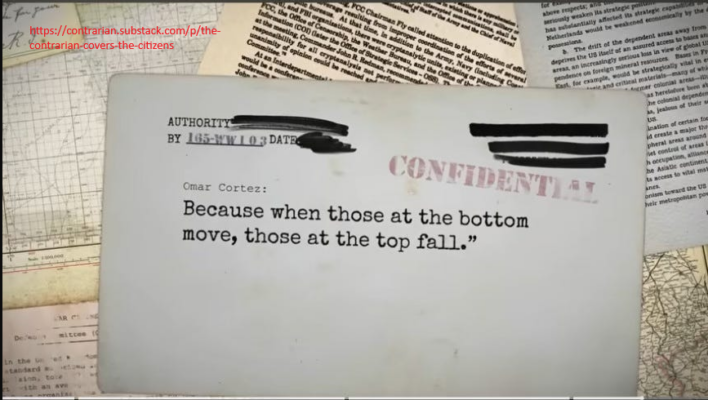 Wise words about protest: "Because when those at the bottom move, those at the top fall." From the Contrarian on Substack, Nov 2025