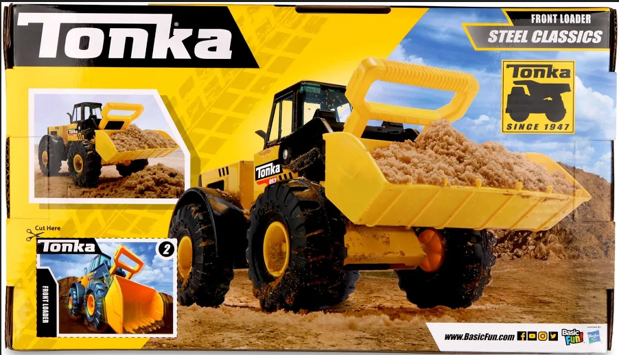 a toy Tonka Digger (front loader)