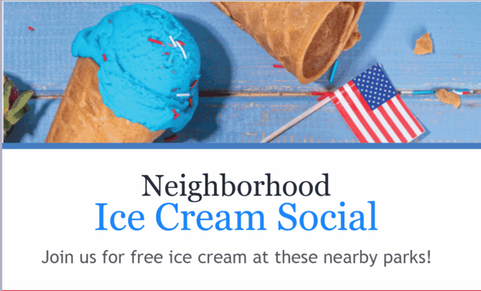 Ice Cream Social - River\'s Bend Park, 5000 142nd Lane NW, Ramsey