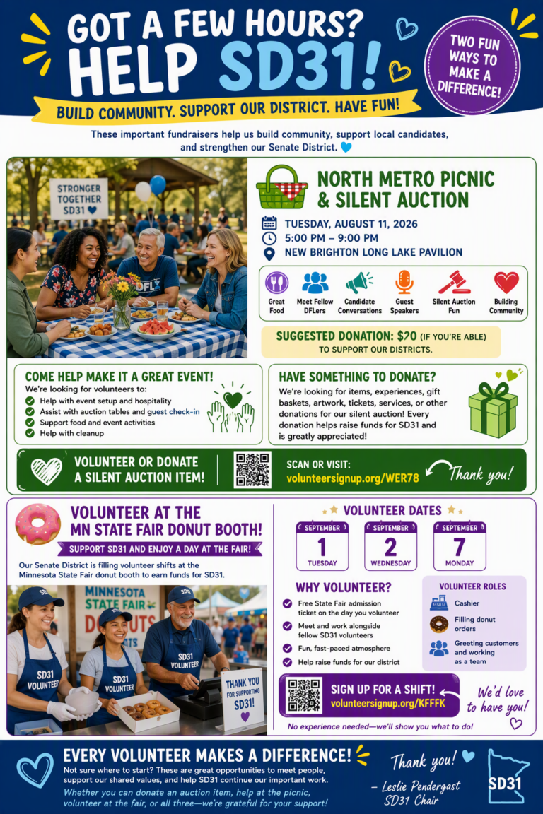 Home Minnesota DFL SD 31 News
